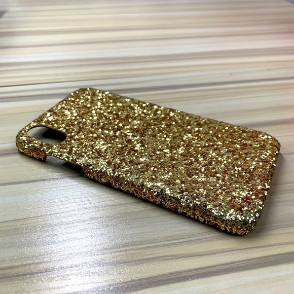 Gold Glitter Silicone Phone Case For iPhone XR - 6”x 4”x 0.5” - Picture 2 of 3